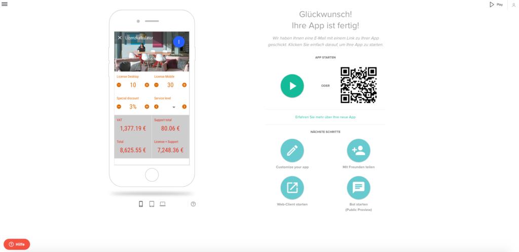 Veröffentlichen Sie Ihre App mit einem Klick
