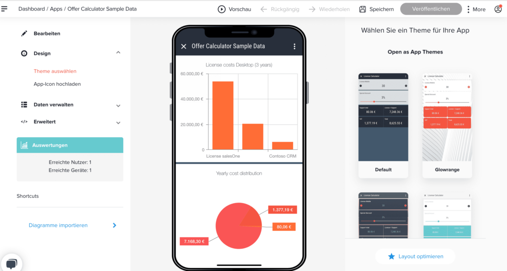 Effektive Zusammenarbeit mit der Tabellen-App